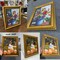 Vintage Gold 42x35 Picture Frame – 42 x 35 Ornate Poster Frame – Antique Scoop Beaded Wall Art Frame